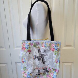 Dia de los Muertos Dancing Sugar Skull Couple Memento Mori Pastel Rose Tote Bag